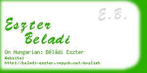 eszter beladi business card