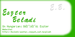 eszter beladi business card